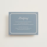 "Bevel Monogram" - Direction Cards in French Blue by Carolyn MacLaren - Front
