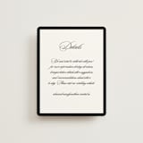 "Black Tie" - Direction Cards in Ink by That Girl Press - Front