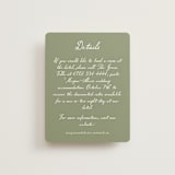 "Handwritten" - Direction Cards in Moss by Cass Loh - Front