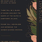 "Elegant Leaves" - Direction Cards in Slate by GeekInk Design - Detail