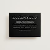 "Black-Tie" - Direction Cards in Noir by Benita Crandall - Front
