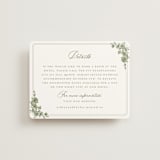 "watercolor flowers crest" - Direction Cards in Moss by Cass Loh - Front