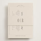 "Riviera" - Direction Cards in Linen by Kelly Schmidt - Assembled with Belly Band