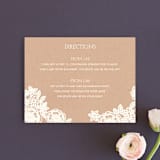 "Lace and Kraft" - Direction Cards in Kraft by Katharine Watson - Front