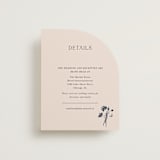 "Floral Monogram" - Direction Cards in Champagne by Lindsay Megahed - Front