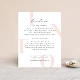 "Lettera" - Direction Cards in Blush by Lauren Chism - Front