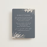 "Winter White Botanicals" - Direction Cards in Slate by Erin Deegan - Front