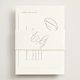 "Scripted Names" - Direction Cards in Pearl by Hooray Creative - Assembled with Belly Band