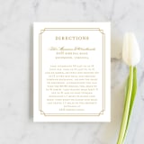 "Luxe Border" - Direction Cards in Gold by Sarah Brown - Front