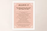 "Grand Flourish" - Direction Cards in Blush by Bonjour Paper - Front