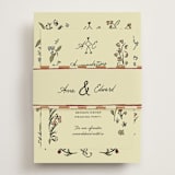 "Love Rests in a Garden" - Direction Cards in Oat by Helena Vitto - Assembled with Belly Band
