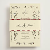 "Love Rests in a Garden" - Direction Cards in Pomegranate by Helena Vitto - Assembled with Belly Band