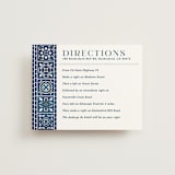 "Mediterranean Tiles" - Direction Cards in Ocean by GeekInk Design - Front