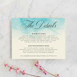 "Ombio" - Direction Cards in Aqua by GeekInk Design - Front