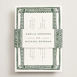 "Block Print Frame" - Direction Cards in Fern by Katharine Watson - Assembled with Belly Band
