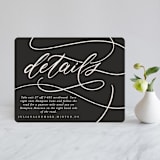 "Fountain Pen" - Direction Cards in Creme by Erin L. Wilson - Front