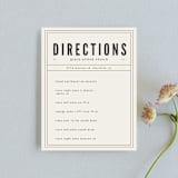 "Classic Type" - Direction Cards in Mocha by Melissa Egan of Pistols - Front