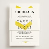 "Painted Chevrons" - Direction Cards in Lemon Drop by Hooray Creative - Assembled with Belly Band