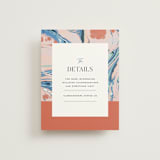 "Mod Marble" - Direction Cards in Maraschino by A Real Peach Studio - Front