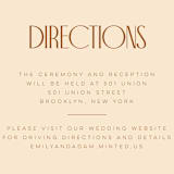 "Classic Touch" - Direction Cards in Rust by April Astudillo - Detail