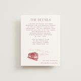 "San Francisco Toile" - Direction Cards in Scarlet by Jenna Holcomb - Front