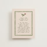 "Wedding Tapestry" - Direction Cards in Coral Fern by Chris Griffith - Front