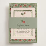 "Wedding Tapestry" - Direction Cards in Coral Fern by Chris Griffith - Assembled with Belly Band