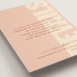 "Typographical Poster" - Direction Cards in Blush by Stacey Day - Detail