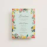 "Tropical Crest" - Direction Cards in Papaya by Susan Moyal - Front