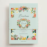 "Tropical Crest" - Direction Cards in Papaya by Susan Moyal - Assembled with Belly Band
