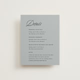 "Sophistique" - Direction Cards in Linen by Cindy Reynolds - Front
