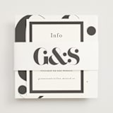 "monogram square" - Direction Cards in Charcoal by lori jacobs wemple - Assembled with Belly Band