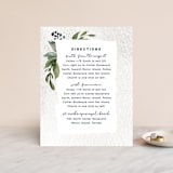 "Euca On A Whim" - Direction Cards in Navy by Palm Bridal - Front