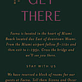"Miami" - Direction Cards in Bird of Paradise by Ashley DeMeyere - Detail