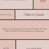 "Modern Squares" - Direction Cards in Flamingo by FRANI - Detail