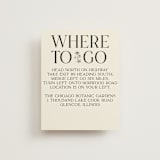 "Floral Emblem" - Direction Cards in Cream by Baumbirdy - Front