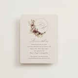 "Dried Floral Wreath" - Direction Cards in Cabernet by Erin Deegan - Front
