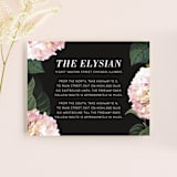 "Peonie Party" - Direction Cards in Noir by Baumbirdy - Front