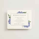 "Hydrangea Frame" - Direction Cards in Periwinkle by Susan Moyal - Front