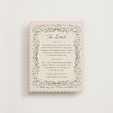"Hand Illustrated Crest" - Direction Cards in Peony by Jackie Crawford - Front
