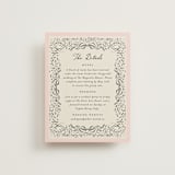 "Hand Illustrated Crest" - Direction Cards in Peony by Jackie Crawford - Front