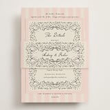 "Hand Illustrated Crest" - Direction Cards in Peony by Jackie Crawford - Assembled with Belly Band