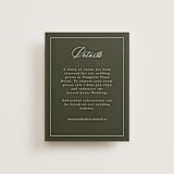 "refined" - Direction Cards in Deep Olive by Nicole Walsh - Front