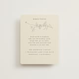"floral stamp" - Direction Cards in Ivory by Baumbirdy - Front