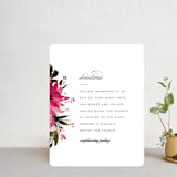 "Peeking Florals" - Direction Cards in Fuchsia by Lori Wemple - Front