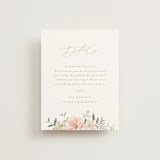"Garden View" - Direction Cards in Peach by Everett Paper Goods - Front