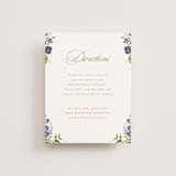 "Wildflower Trellis" - Direction Cards in Iris by Everett Paper Goods - Front