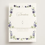 "Wildflower Trellis" - Direction Cards in Iris by Everett Paper Goods - Assembled with Belly Band