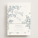 "Wreath In Bloom" - Direction Cards in Lake by Leah Bisch - Assembled with Belly Band