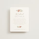 "Roses Crest" - Direction Cards in Pomegranate by Everett Paper Goods - Front